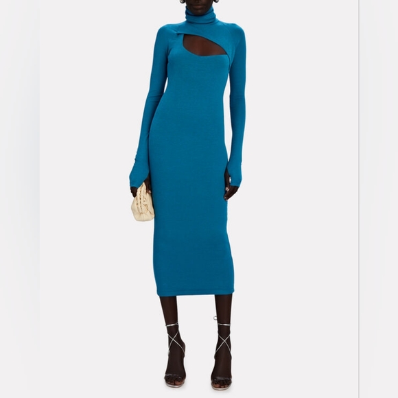 4. ALIX NYC CLARKSON RIBBED CUT OUT MIDI DRESS - Picture 2 of 9